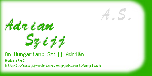 adrian szijj business card